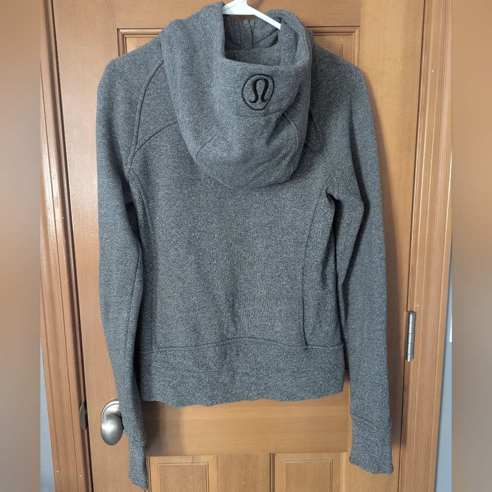 lululemon Scuba Charcoal Zip-Up Hoodie US Size 4 - Picture 5 of 12